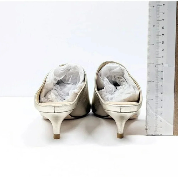 Pour La Victoire Women's Korrine Leather Heel Mules Champagne Size 6.5 MSRP $245 - Picture 6 of 9